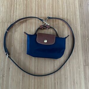 Longchamp Le Pliage makeup pouch with straps!